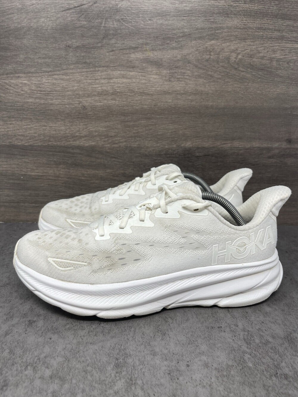 HOKA Clifton 9 White Size 11 Womens Running Walking Cushioned Athletic Shoes